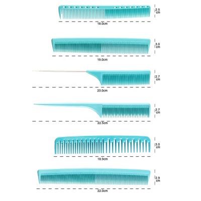 China Salon Barber Styling Cutting Tools YBL-PC60 Professional Custom Logo Salon Plastic Combs Set Hair Styling Comb for sale