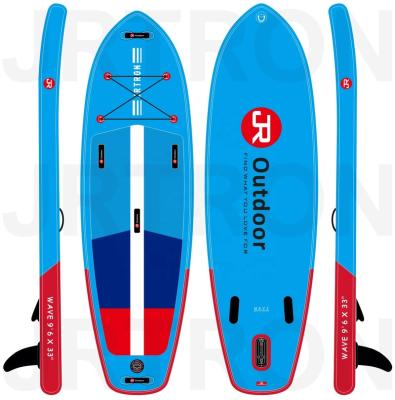 China 2021 Jrtron Wave 9' 6 Layers White Water Drop Stitch Unisex Double SIP Inflatable Durable Stand Up Paddle Boards River Isup Surfboards for sale