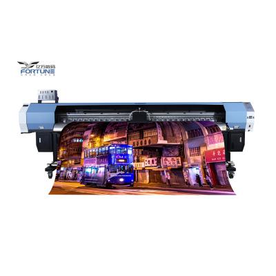 China Advertising Indoor Outdoor Fortune UV Led Printer 3.2m With Dx5 Printing Large Format Eco Wallpaper 3d Solvent Printer for sale