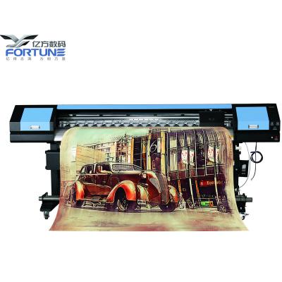 China Fortune 1.6m, 1.9m, 3.2m Digital Inkjet XP600 Cable Banner Printer Flex Banner Eco Solvent Printer for sale