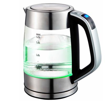 China 360 Degree Glass Body Small Electric Kettle Teapot Water Heater Base Home Appliances Jug Rotation Smart Electric Kettle for sale