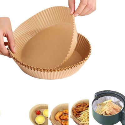 China Parchment Paper Biodegradable Liners Air Fryer Tray Barbecue Plate Food Oven Non-Stick Disposable Paper Kitchen Around Baking Paper for sale