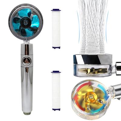 China Without NEW Needle Booster 2022 Duct Turbo Fan Shower 360 Degree Rotating High Pressure Hand Held Shower Head For Bathroom for sale