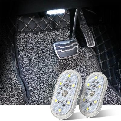 China Wireless Auto Ambient Car Rechargeable LED Light Reading Lamp Night Light Switch USB Touch Sensor Interior Light for sale