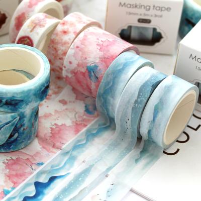 China Custom Colorful Waterproof Washi Tape Supplier Printed Waterproof Self Adhesive Paper Tape for sale