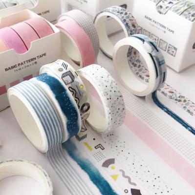 China Custom Colorful Waterproof Washi Tape Supplier Printed Waterproof Self Adhesive Paper Tape for sale