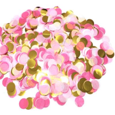 China Party Props Allinthree factory 15mm festival wedding decoration rose paper confetti wedding mix gold confetti for sale