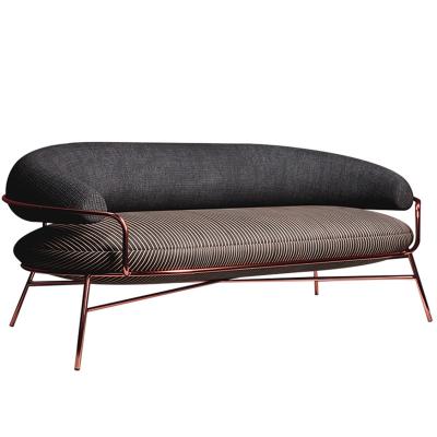 China Adjustable (other) Modern design luxury fabric sofa living room furniture sofa chair stainless steel legs for sale