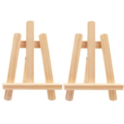 China 2021 Promotion Mini Natural Color Wood Display Painting Easel Top Selling Easel 21*28cm For Painting Craft for sale