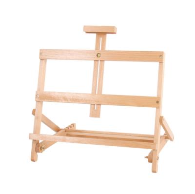 China 2021 Adjustable Easel Artists Beech Painting And Display Painting Table Easel With An Adjustable Track for sale