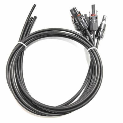 中国 30A Connector Rating Solar Power Extension Cable 20Ft With Solar PV Connector 販売のため