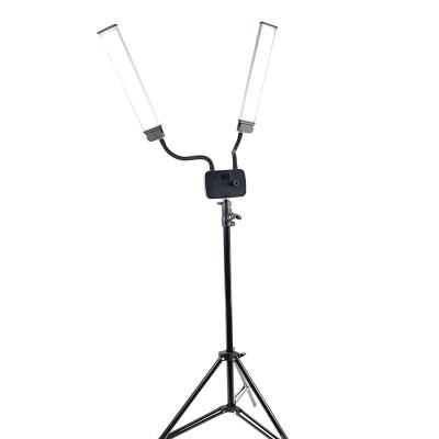 China 22-Inch PORTABLE 2-Arm Vertical Led Long-Arm Adjustable Light Wall Photography Screen Spot Fill Light for sale