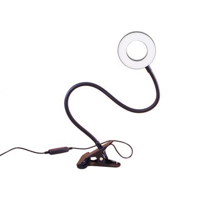 China PORTABLE Hot Selling Photography 12w Ring Fill Light Hose Retractable Clip Desk Light for sale