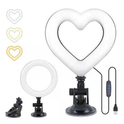 China Newest Arrival High Cost-effective High PORTABLE Selfie Heart Shaped Ring Rbg Fill Light for sale