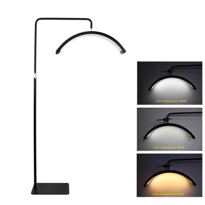 China 28 Inch Beauty Treatment Lamp Simple Design PORTABLE Black Arched Eyelash Lamp for sale