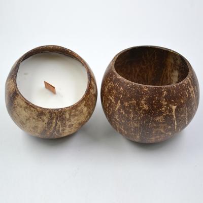 China Viable Natural Empty Coconut Shell Bowl For Candles Making for sale