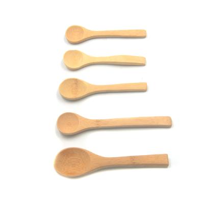 China Sustainable Natural Bamboo Spoons For Beverage Cafe Fashion Bamboo Honey Long Mixing Spoons Spoons for sale