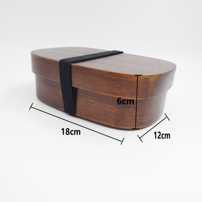 China Sustainable Wooden Lunch Bento Box For Kids 3 Compartment Food Container Custom Logo for sale