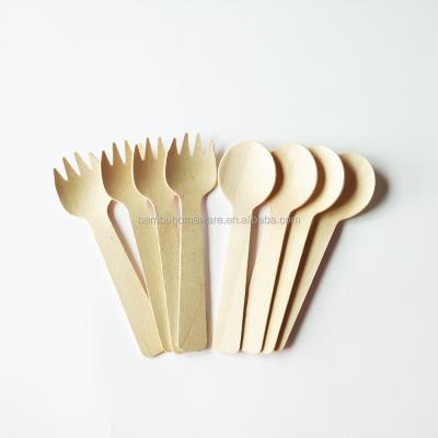 China Disposable Mini Bamboo Spoon - Eco-friendly teaspoon for parties, catering events, and appetizer or dessert tastings for sale