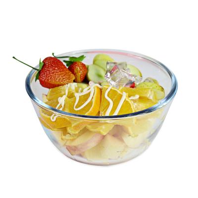 China High Borosilicate Glass Salad Bowl Microwave Oven Safe Products Bowl Mixing Bowl Home Sustainable for sale