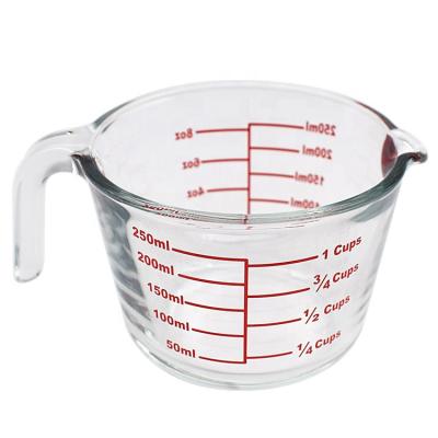 China High Borosilicate 1000ML Viable Measuring Cup Glass Measuring Jug for sale