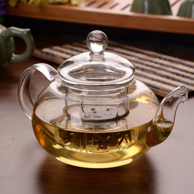 China Viable Wholesale Chinese Heat Resistant Household Glass Teapot Can Heat High Borosilicate Glass Boiled Tea Kettle for sale