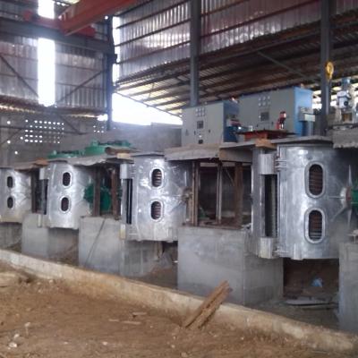 China Factory furnace for cooper melting furnace for melting cooper hydraulically tilting copper melting furnace for sale