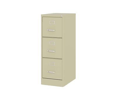 China Vertical Metal File Cabinet Putty (Size) 22 Inch 3 Drawer Adjustable Deep Letter Width / Beige Merchant Grade for sale