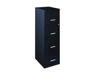 China (Size) 4 Drawer Adjustable Metal Letter File Cabinet in Black for sale