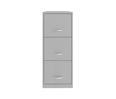 China Space Solutions 3 Adjustable Drawer Metal Vertical File Cabinet With Lock Arctic Silver for sale