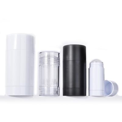 China Personal Care Round Twist Up White Empty Plastic Tube 15ml 30ml 50ml 75g Deodorant Deodorant Stick Container Plastic Tube Black for sale