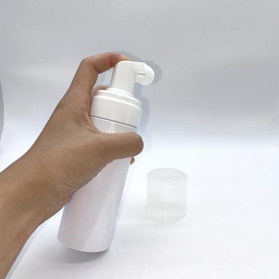 China Clear Empty Cosmetic Bottle 100ml 120ml 150ml 200ml PET Facial Foam Detergent Foam Pump Bottle Plastic Blue White Empty for sale