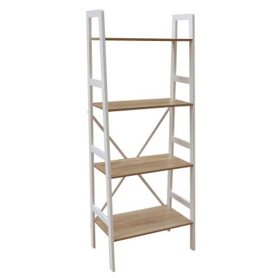 China PANEL 4 Tiers Wooden Shelf For Storage Book Display Stand for sale