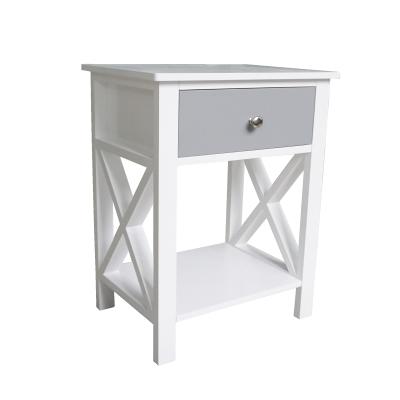 China Nordic White Side Table Drawer Nightstand Huayao Table 1 Sofa Bedside Cabinet Storage Unit Bedside Locker for sale