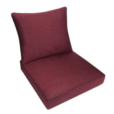 China Wholesale Custom Outdoor Memory Garden Compressible Replacement Zippered Couch Back Seat Cushion Set for sale