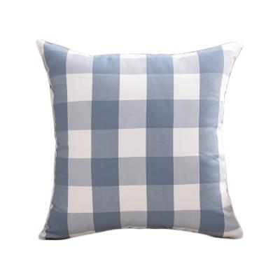 China Massage Printing Cotton Linen Tile Covers Square Case Massage Adults Back Checkered Pillow for sale