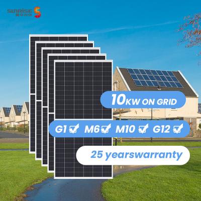 China Home Rooftop Solar Systems For Home With TUV BIS 25 Years System Warranty On Grid 3kw 5kw 8kw 10kw Full Solar System for sale