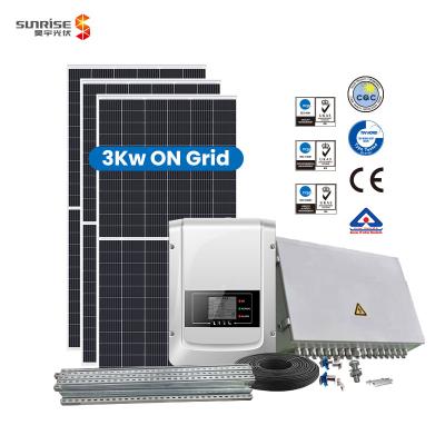 China Home Rooftop Solar Panels With TUV BIS 25 Years System Warranty On Grid Generator Power Panels 3kw 5kw 8kw 10kw Solar Home for sale