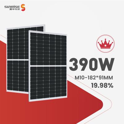 China M10 companies perc 182mm commercial mono solar panels 390w 108cells cut PV module OEM non destructive solarpanel SR-54M390HLPro for sale