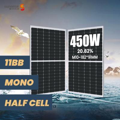 China OEM manufacturer mono PV panel M10cell solar panel modules 450w 445w 440w 435w 120cells solarpanel 11BB 182mmx182mm cutphotovoltaic half for sale