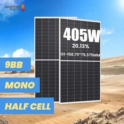 China TUV best price half 144 mono cells 395w 400w 405w 410w 415w photovoltaic solarpanel solar panel manufacturer SR-M672405HL for sale