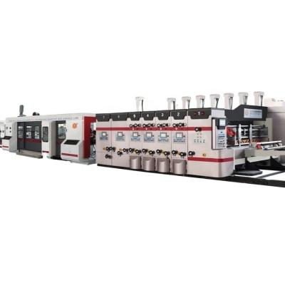 China Best Price CLOTHING Cardboard Box Supplies Folder Gluer Automatic High Speed ​​Printing Slotting Packing Line for sale