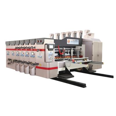 China Full Automatic Cardboard Box Making TB-1222 Computer Flexo Printer Slotter Die-Cutter With Stacker Machine for sale