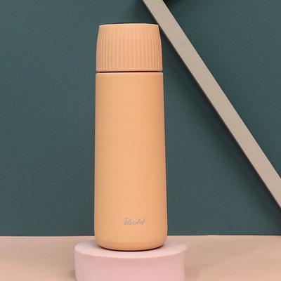 China 2022 newest pure color couple leak touch temperature smart thermos mug with tea leak for sale