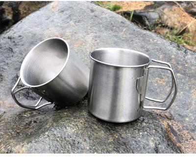 中国 Hot selling 350ml 304 stainless Steel Travel Mug Portable Outdoor collapsible water bottle 販売のため