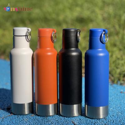 中国 Portable Custom Stainless Steel Sports Water Bottle Outdoor Frosted Vacuum Thermos Bottle With Handle 販売のため