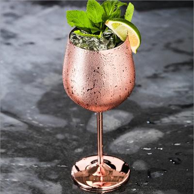 Китай Food grade electroplated stainless steel champagne glasses rose gold goblet wine glass продается