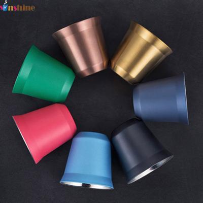 China 304 stainless steel small capacity 80ml mini coffee cup factory wholesale double layer coffee cup en venta