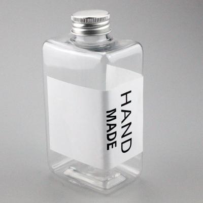 China Square clear plastic bottle disposable plastic juice bottle for sale