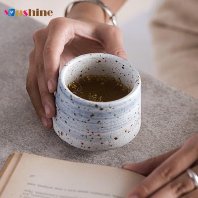 Κίνα 200ml Japanese Style Custom Logo Small Water Cup Gift Tea Cup Frosted Ceramic Coffee Cup προς πώληση